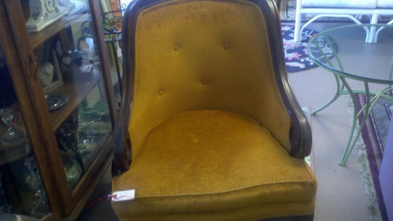 Antique gold Ethan Allen chair $108.jpg